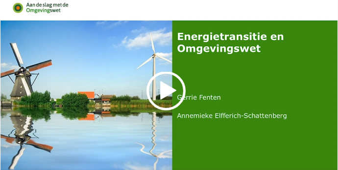 Bericht Webcollege - Energietransitie en de Omgevingswet bekijken